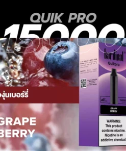 Pod Ks Quik Pro 15000 Puff Grape Berry (องุ่นเบอร์รี่)