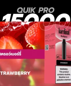 Pod Ks Quik Pro 15000 Puff Strawberry (สตรอเบอรี่)